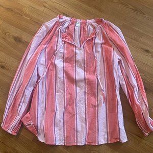 Old Navy, stripped (pink, light pink, purple), slightly oversized blouse